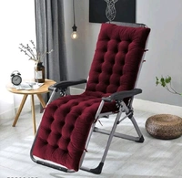  Mom's Moon  Soft Velvet Chair Pad/Chair Cushion for Rocking Chair /Office/ Home in Outdoor and Indoor /Resting on Floor Set of 1 ( 18 x 50 Inch Maroon) - Maroon